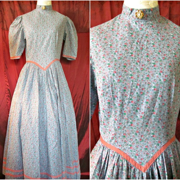 Vintage Dresses Blue Victorian Colonial Costume Dress Poshmark